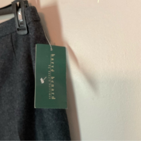 Harve Benard Woman’s Gray Wool Trousers Flat Front 8 Career Office Workwear - Picture 3 of 13